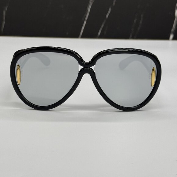 NEW LOEWE LW40132I 01C, LOEWE BLACK SILVER UNISEX SUNGLASSES LOEWE - Picture 3 of 11